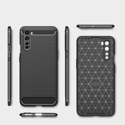 For OnePlus Nord Brushed Texture Carbon Fiber TPU Case(Black) - OnePlus Cases by PMC Jewellery | Online Shopping South Africa | PMC Jewellery