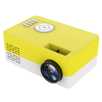 J15 1920 x 1080P HD Household Mini LED Projector with Tripod Mount Support AV / HDMI x 1 / USB x1 / TF x 1, Plug Type:EU Plug(Yellow White) - Mini Projector by PMC Jewellery | Online Shopping South Africa | PMC Jewellery | Buy Now Pay Later Mobicred