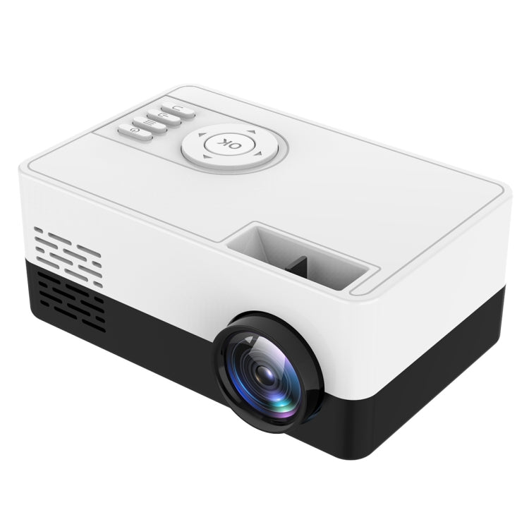 J15 1920 x 1080P HD Household Mini LED Projector with Tripod Mount Support AV / HDMI x 1 / USB x1 / TF x 1, Plug Type:AU Plug(Black White) - Mini Projector by PMC Jewellery | Online Shopping South Africa | PMC Jewellery | Buy Now Pay Later Mobicred