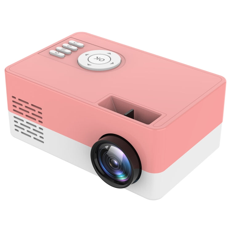 J15 1920 x 1080P HD Household Mini LED Projector with Tripod Mount Support AV / HDMI x 1 / USB x1 / TF x 1, Plug Type:AU Plug(Pink White) - Mini Projector by PMC Jewellery | Online Shopping South Africa | PMC Jewellery | Buy Now Pay Later Mobicred