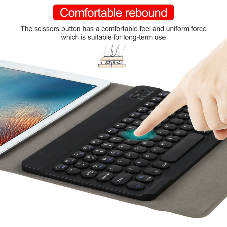 Universal Round Keys Detachable Bluetooth Keyboard for iPad 9-10 inch(Black) - Universal by PMC Jewellery | Online Shopping South Africa | PMC Jewellery