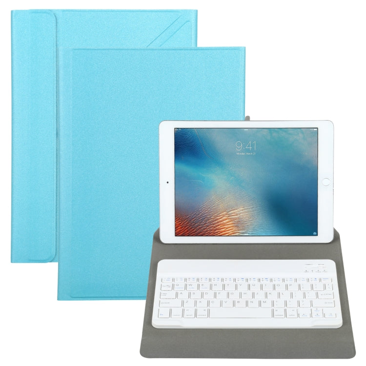 Universal Detachable Bluetooth Keyboard + Leather Tablet Case without Touchpad for iPad 9-10 inch, Specification:White Keyboard(Blue) - Universal by PMC Jewellery | Online Shopping South Africa | PMC Jewellery