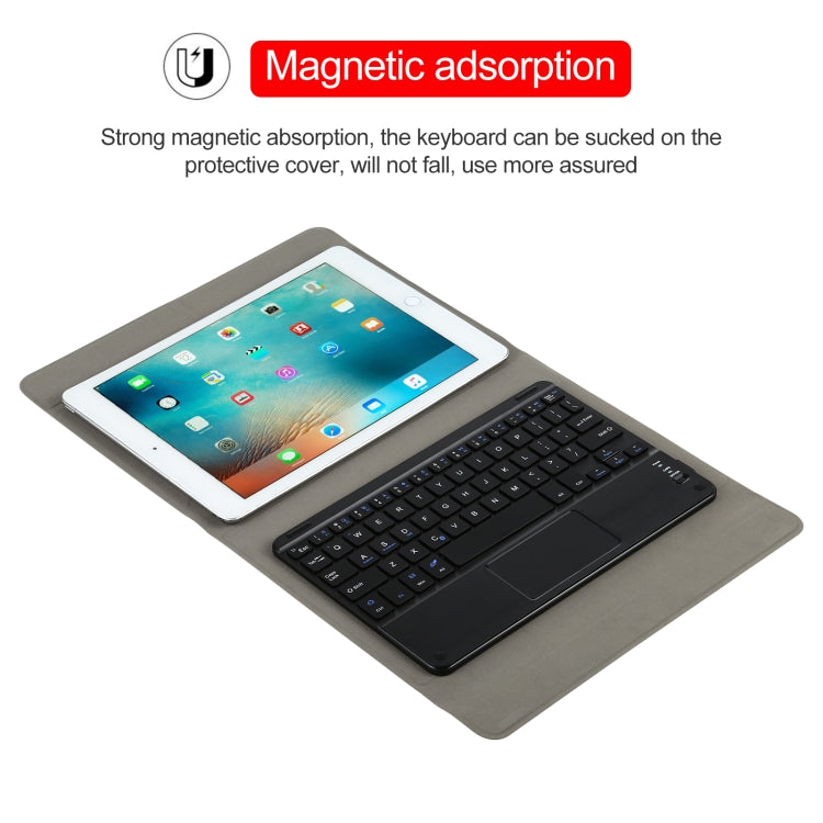 Universal Detachable Bluetooth Keyboard + Leather Tablet Case with Touchpad for iPad 9-10 inch, Specification:Black Keyboard(Black) - Universal by PMC Jewellery | Online Shopping South Africa | PMC Jewellery