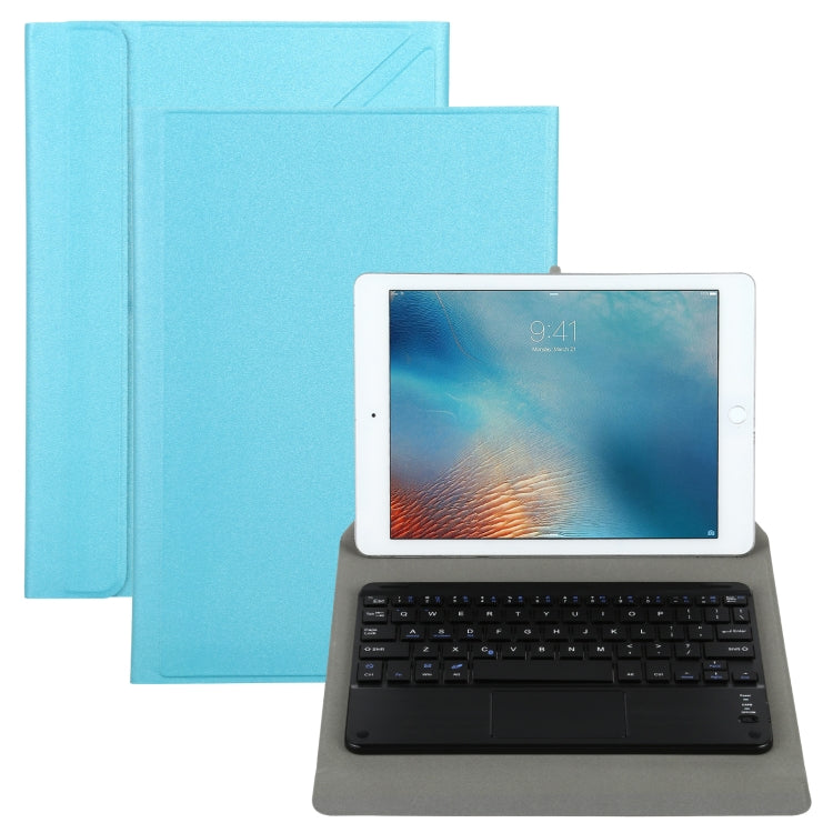 Universal Detachable Bluetooth Keyboard + Leather Tablet Case with Touchpad for iPad 9-10 inch, Specification:Black Keyboard(Blue) - Universal by PMC Jewellery | Online Shopping South Africa | PMC Jewellery