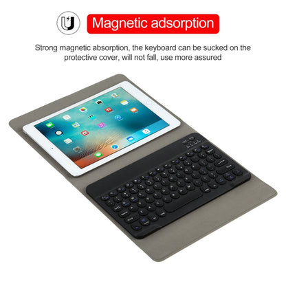 Universal Round Keys Detachable Bluetooth Keyboard + Leather Tablet Case without Touchpad for iPad 9-10 inch, Specification:Black Keyboard(Black) - Universal by PMC Jewellery | Online Shopping South Africa | PMC Jewellery