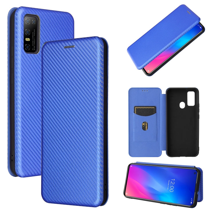 For DOOGEE N30 Carbon Fiber Texture Horizontal Flip TPU + PC + PU Leather Case with Card Slot(Blue) - More Brand by PMC Jewellery | Online Shopping South Africa | PMC Jewellery | Buy Now Pay Later Mobicred