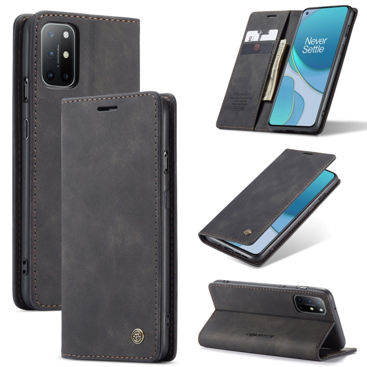 For OnePlus 8T CaseMe-013 Multifunctional Retro Frosted Horizontal Flip Leather Case with Card Slot & Holder & Wallet(Black) - OnePlus Cases by CaseMe | Online Shopping South Africa | PMC Jewellery | Buy Now Pay Later Mobicred