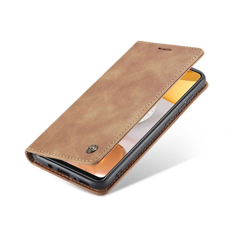 For Samsung Galaxy A42 5G CaseMe-013 Multifunctional Retro Frosted Horizontal Flip Leather Case with Card Slot & Holder & Wallet(Brown) - Galaxy Phone Cases by CaseMe | Online Shopping South Africa | PMC Jewellery | Buy Now Pay Later Mobicred