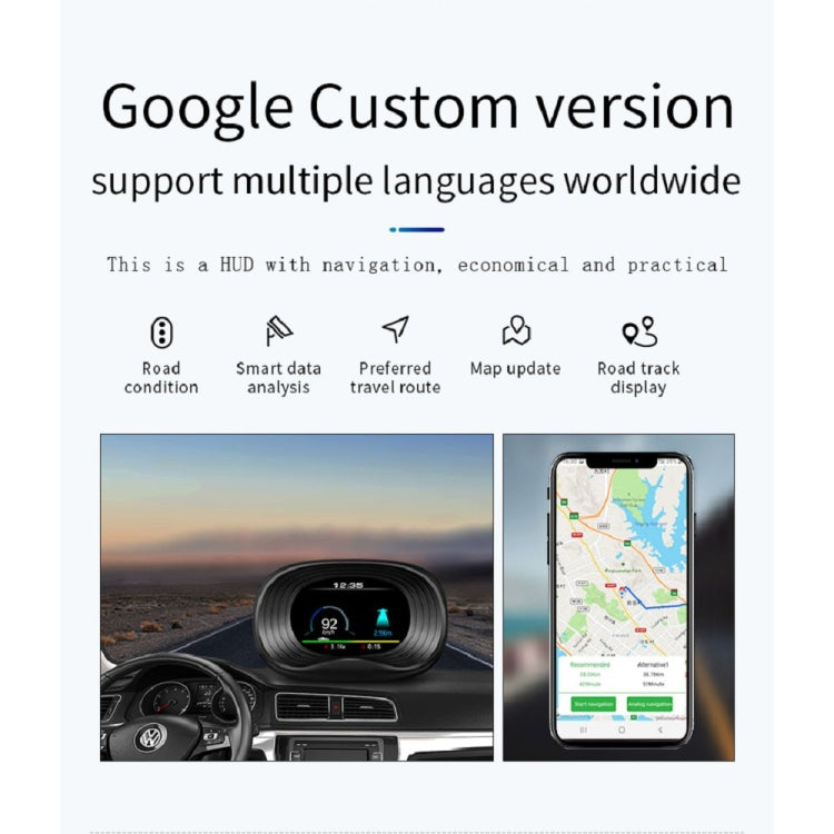 P20 OBD2 + GPS Mode Car Head-up Display HUD Overspeed / Speed / Water Temperature / Engine Failure Alarm - Head Up Display System by PMC Jewellery | Online Shopping South Africa | PMC Jewellery | Buy Now Pay Later Mobicred