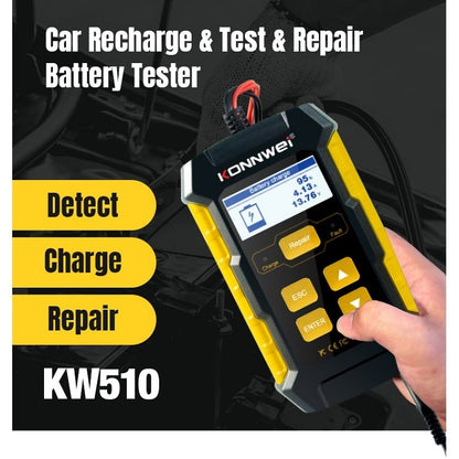 KONNWEI KW510 3 in 1 Car Battery Tester / Charger / Repairer, Support 8 Languages(US Plug) - Code Readers & Scan Tools by KONNWEI | Online Shopping South Africa | PMC Jewellery | Buy Now Pay Later Mobicred