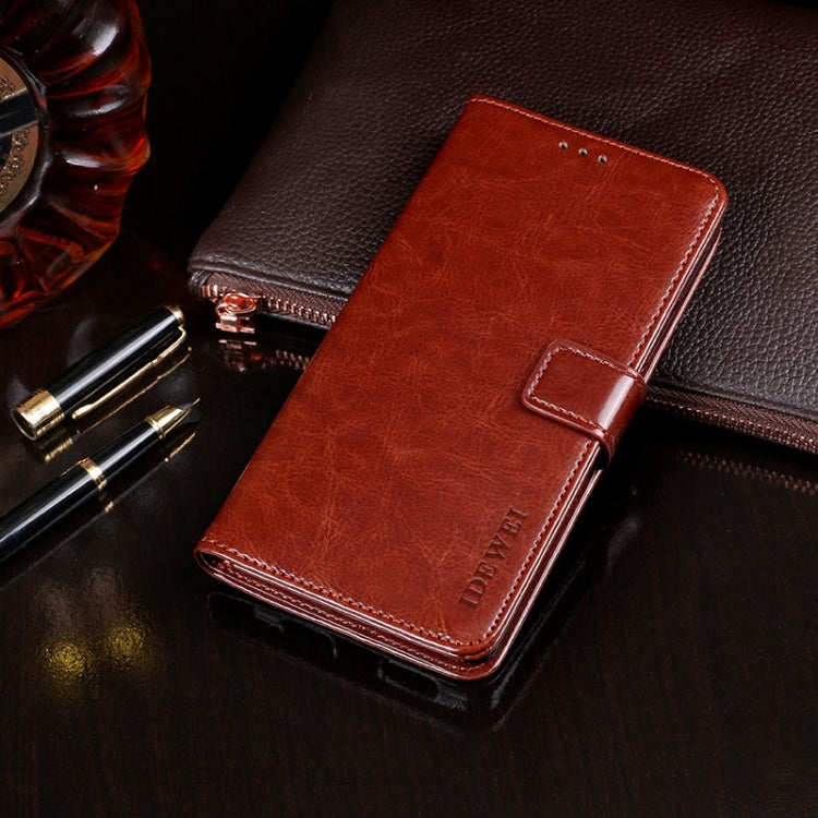 For Meizu M10 idewei Crazy Horse Texture Horizontal Flip Leather Case with Holder & Card Slots & Wallet(Brown) - Meizu by idewei | Online Shopping South Africa | PMC Jewellery | Buy Now Pay Later Mobicred