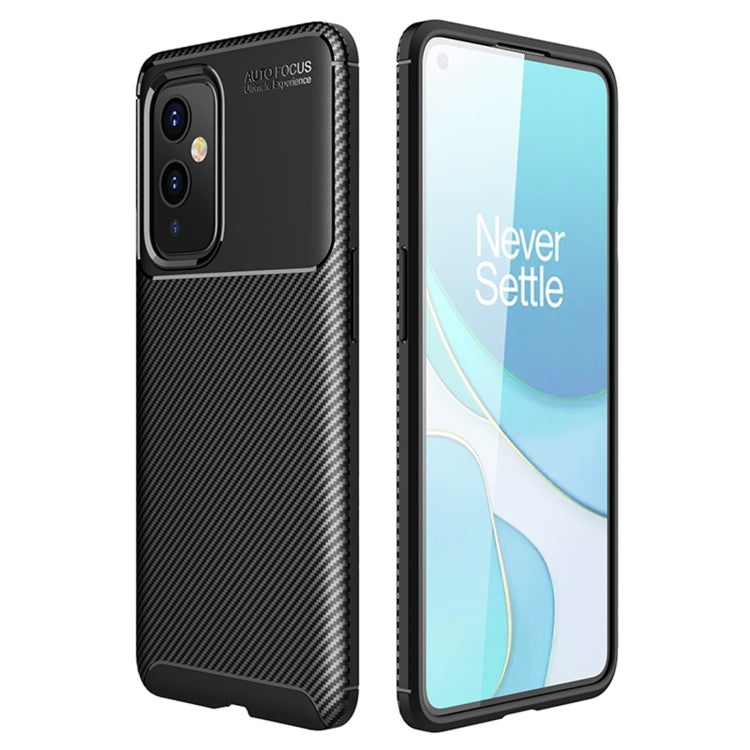 For OnePlus 9 Carbon Fiber Texture Shockproof TPU Case(Black) - OnePlus Cases by PMC Jewellery | Online Shopping South Africa | PMC Jewellery