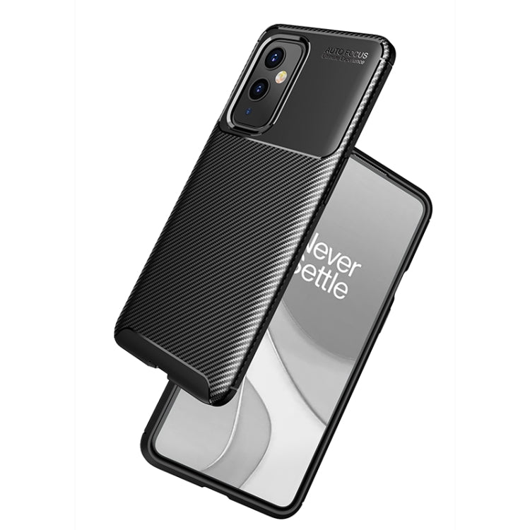 For OnePlus 9 Carbon Fiber Texture Shockproof TPU Case(Black) - OnePlus Cases by PMC Jewellery | Online Shopping South Africa | PMC Jewellery