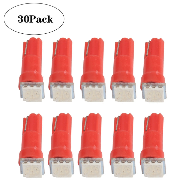 30 PCS T5 1LED SMD-5050 Car Modification LED Indicator Light Red Light - Clearance Lights by PMC Jewellery | Online Shopping South Africa | PMC Jewellery | Buy Now Pay Later Mobicred