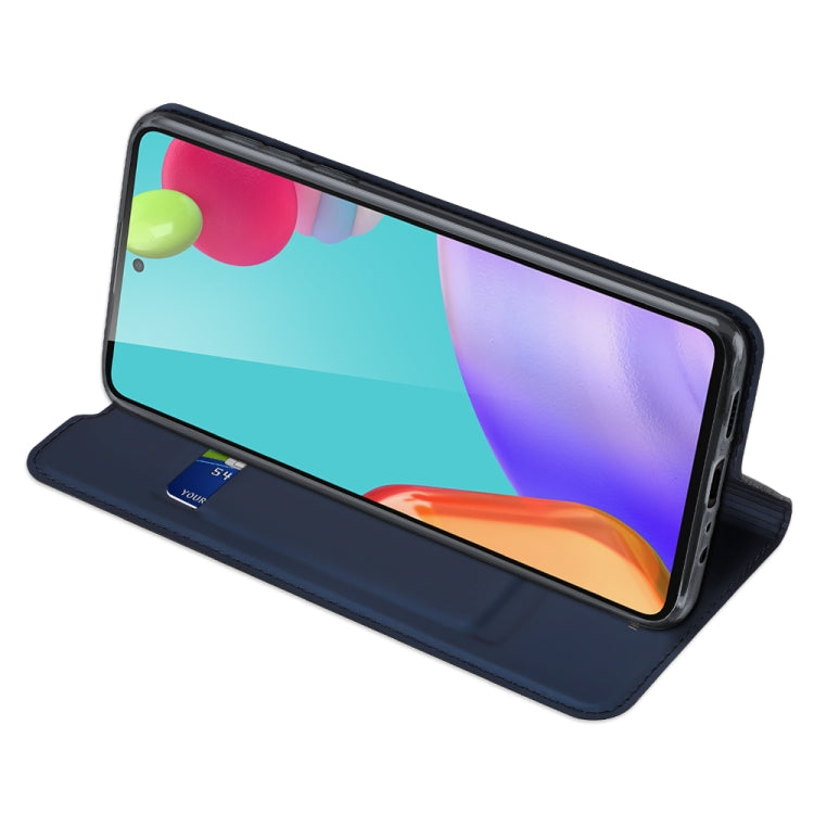 For Samsung Galaxy A52s / A52 5G / 4G DUX DUCIS Skin Pro Series Horizontal Flip PU + TPU Leather Case, with Holder & Card Slots(Blue) - Galaxy Phone Cases by DUX DUCIS | Online Shopping South Africa | PMC Jewellery | Buy Now Pay Later Mobicred