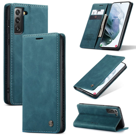 For Samsung Galaxy S21+ 5G CaseMe 013 Multifunctional Horizontal Flip Leather Case with Holder & Card Slot & Wallet(Blue) - Galaxy S21+ 5G Cases by CaseMe | Online Shopping South Africa | PMC Jewellery | Buy Now Pay Later Mobicred