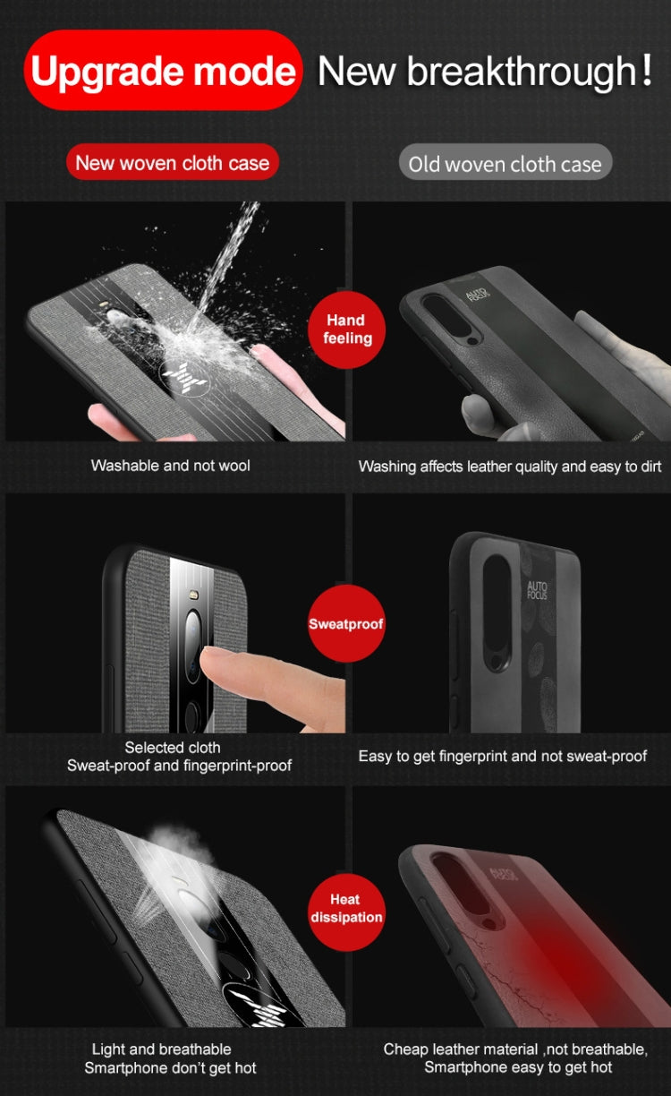 For Meizu Note 8 XINLI Stitching Cloth Texture Shockproof TPU Protective Case(Brown) - More Brand by XINLI | Online Shopping South Africa | PMC Jewellery | Buy Now Pay Later Mobicred