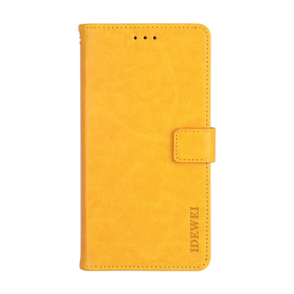 For Lenovo K12 idewei Crazy Horse Texture Horizontal Flip Leather Case with Holder & Card Slots & Wallet(Yellow) - Lenovo by idewei | Online Shopping South Africa | PMC Jewellery | Buy Now Pay Later Mobicred