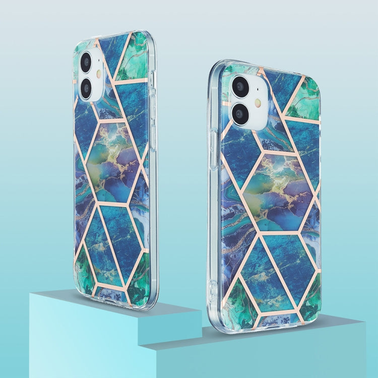 For iPhone 12 Pro Max 3D Electroplating Marble Pattern TPU Protective Case(Dark Green) - iPhone 12 Pro Max Cases by PMC Jewellery | Online Shopping South Africa | PMC Jewellery | Buy Now Pay Later Mobicred