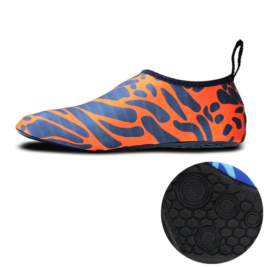 Non-slip Wear-resisting Thick Rubber Sole Diving Shoes and  Socks, One Pair(Figured Orange) - Swimming Fins & Diving Shoes by PMC Jewellery | Online Shopping South Africa | PMC Jewellery | Buy Now Pay Later Mobicred