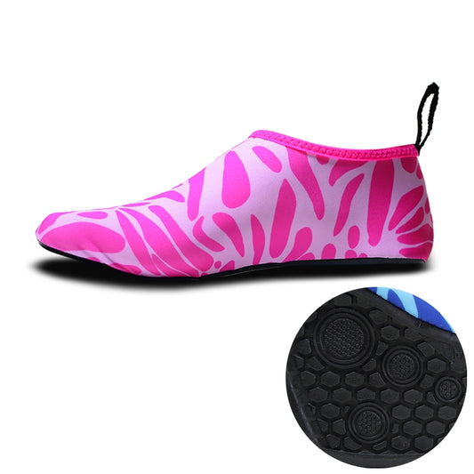 Non-slip Wear-resisting Thick Rubber Sole Diving Shoes and  Socks, One Pair, Size:L (Figured Pink) - Swimming Fins & Diving Shoes by PMC Jewellery | Online Shopping South Africa | PMC Jewellery | Buy Now Pay Later Mobicred