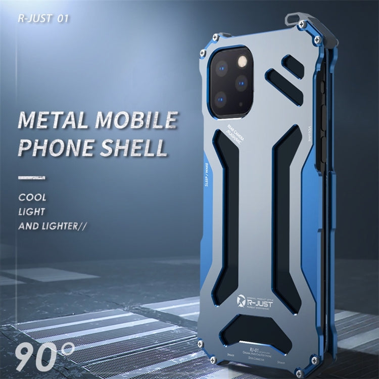 For iPhone 11 R-JUST Shockproof Dustproof Armor Metal Protective Case(Blue) - iPhone 11 Cases by R-JUST | Online Shopping South Africa | PMC Jewellery | Buy Now Pay Later Mobicred