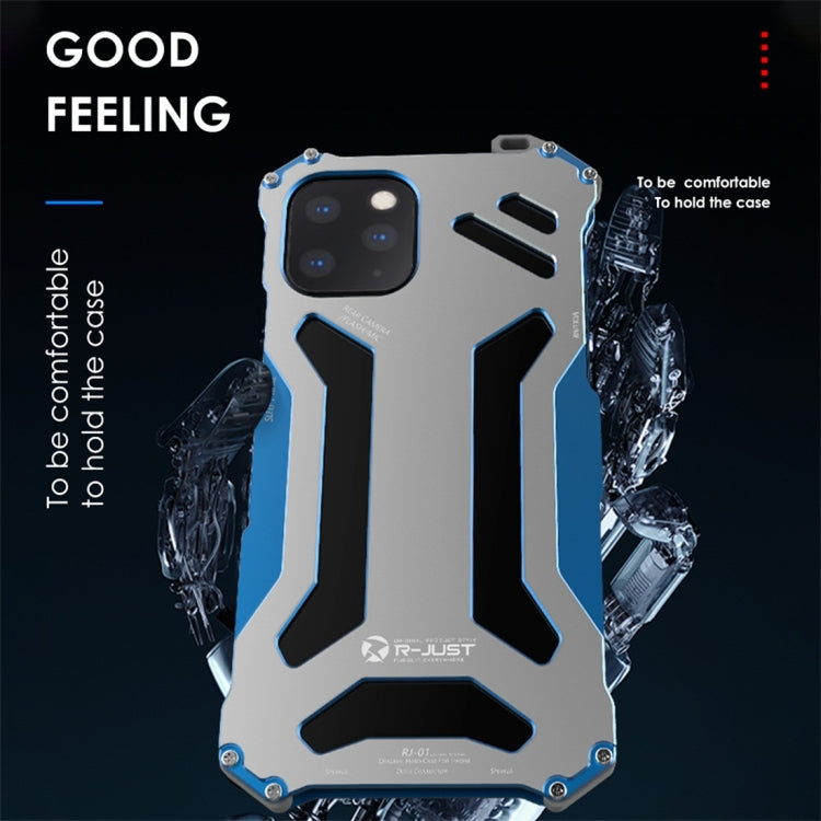 For iPhone 11 R-JUST Shockproof Dustproof Armor Metal Protective Case(Blue) - iPhone 11 Cases by R-JUST | Online Shopping South Africa | PMC Jewellery | Buy Now Pay Later Mobicred