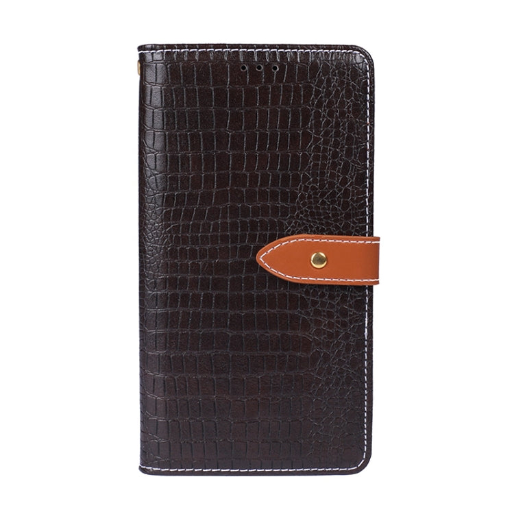 For HTC Desire 21+ idewei Crocodile Texture Horizontal Flip Leather Case with Holder & Card Slots & Wallet(Dark Brown) - HTC by idewei | Online Shopping South Africa | PMC Jewellery | Buy Now Pay Later Mobicred