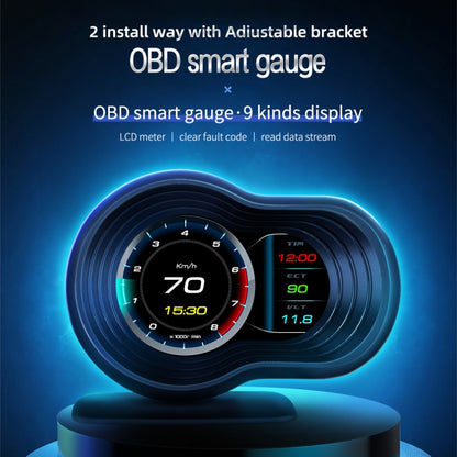 F9 OBD2 Car HUD Head-up Display Speed / Water Temperature / Voltage Display - Head Up Display System by PMC Jewellery | Online Shopping South Africa | PMC Jewellery | Buy Now Pay Later Mobicred