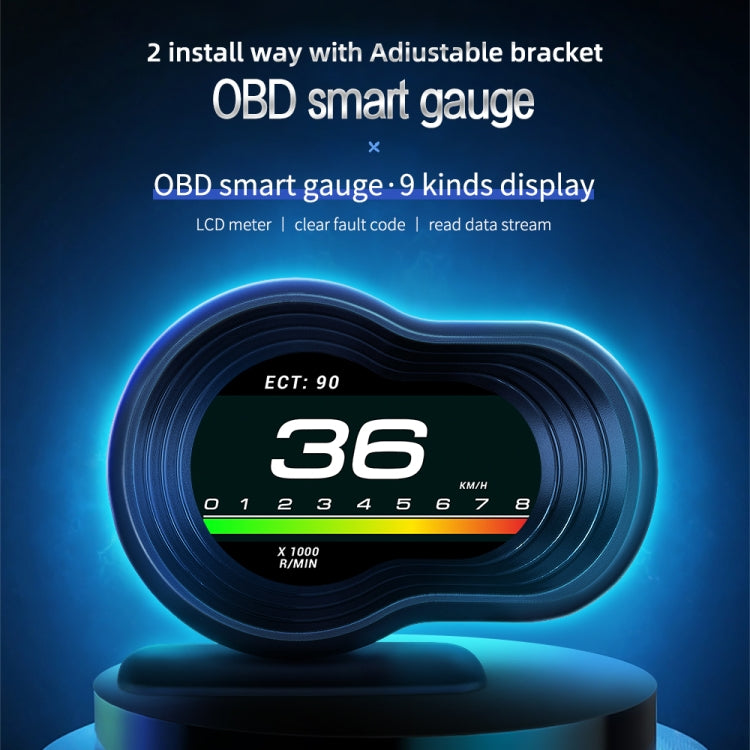 F9 OBD2 Car HUD Head-up Display Speed / Water Temperature / Voltage Display - Head Up Display System by PMC Jewellery | Online Shopping South Africa | PMC Jewellery | Buy Now Pay Later Mobicred