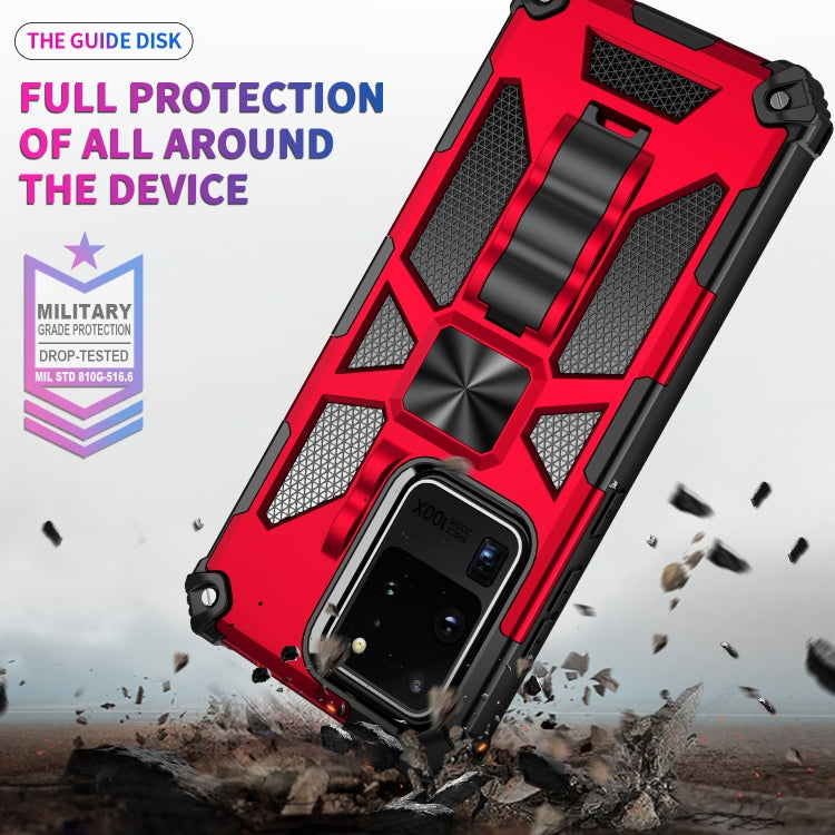 For Samsung Galaxy S20 Ultra Shockproof TPU + PC Magnetic Protective Case with Holder(Red) - Galaxy Phone Cases by PMC Jewellery | Online Shopping South Africa | PMC Jewellery