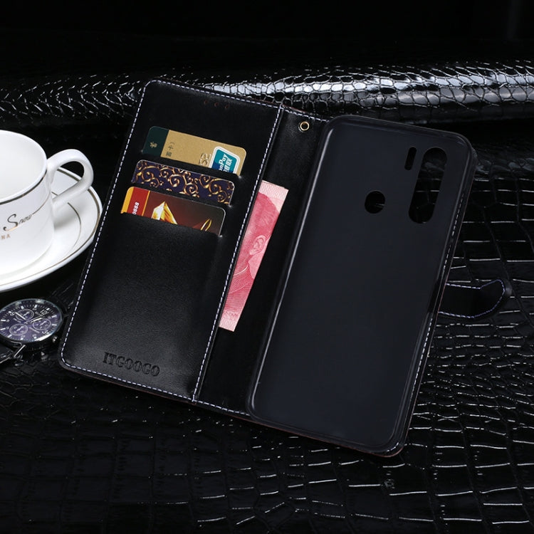 For Blackview A80 Plus idewei Crocodile Texture Horizontal Flip Leather Case with Holder & Card Slots & Wallet(Dark Blue) - More Brand by idewei | Online Shopping South Africa | PMC TechLife | Buy Now Pay Later Mobicred