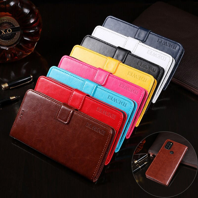 For Blackview A70 idewei Crazy Horse Texture Horizontal Flip Leather Case with Holder & Card Slots & Wallet(White) - More Brand by idewei | Online Shopping South Africa | PMC TechLife | Buy Now Pay Later Mobicred