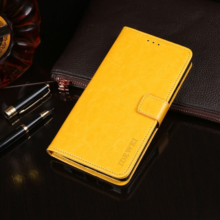 For Blackview A70 idewei Crazy Horse Texture Horizontal Flip Leather Case with Holder & Card Slots & Wallet(Yellow) - More Brand by idewei | Online Shopping South Africa | PMC TechLife | Buy Now Pay Later Mobicred
