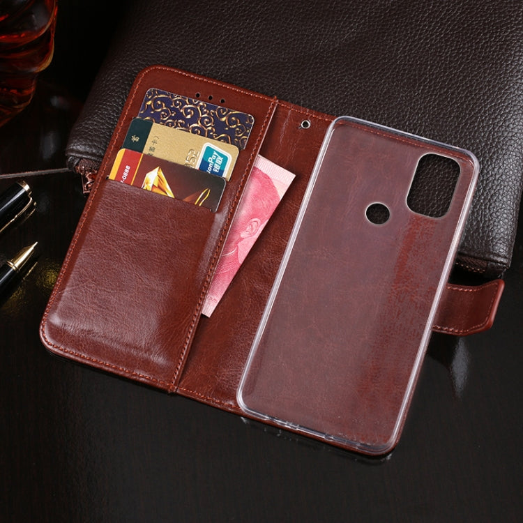 For Blackview A70 idewei Crazy Horse Texture Horizontal Flip Leather Case with Holder & Card Slots & Wallet(Yellow) - More Brand by idewei | Online Shopping South Africa | PMC TechLife | Buy Now Pay Later Mobicred
