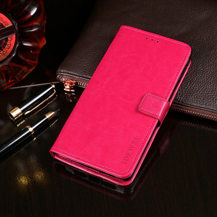 For Blackview A80 Plus idewei Crazy Horse Texture Horizontal Flip Leather Case with Holder & Card Slots & Wallet(Rose Red) - More Brand by idewei | Online Shopping South Africa | PMC Jewellery | Buy Now Pay Later Mobicred