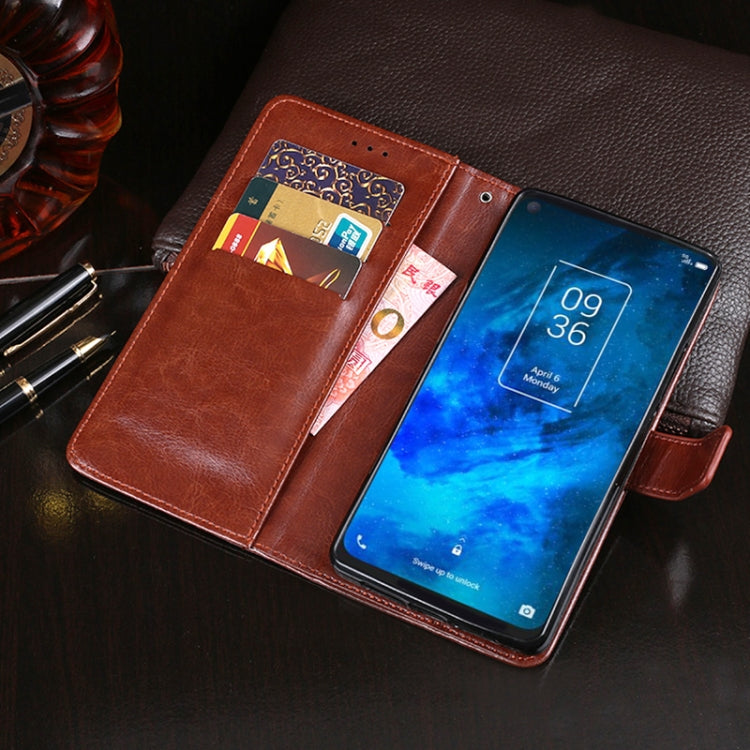 For TCL 10 5G idewei Crazy Horse Texture Horizontal Flip Leather Case with Holder & Card Slots & Wallet(Brown) - More Brand by idewei | Online Shopping South Africa | PMC Jewellery | Buy Now Pay Later Mobicred