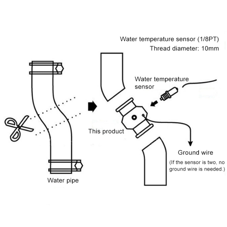 Car Water Temperature Meter Temperature Gauge Joint Pipe Radiator Sensor Adaptor Clamps, Size:26mm(Blue) - Engine Fittings by PMC Jewellery | Online Shopping South Africa | PMC Jewellery | Buy Now Pay Later Mobicred