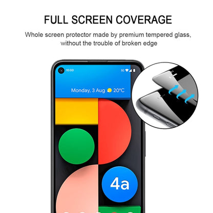 For Google Pixel 4a 5G Full Glue Full Cover Screen Protector Tempered Glass Film - Google Tempered Glass by PMC Jewellery | Online Shopping South Africa | PMC Jewellery