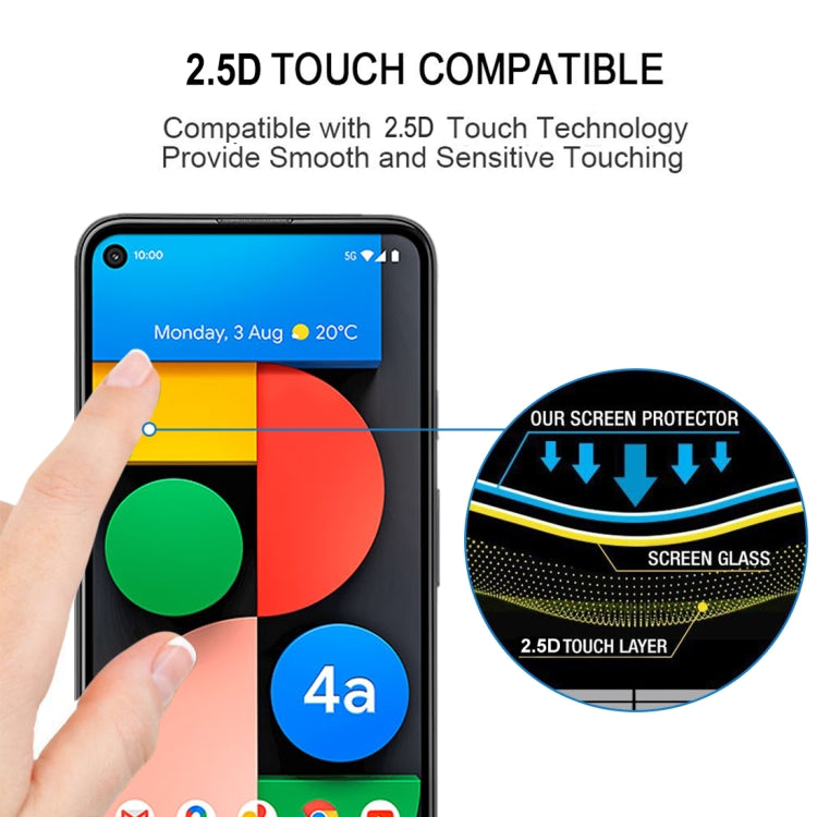 For Google Pixel 4a 5G Full Glue Full Cover Screen Protector Tempered Glass Film - Google Tempered Glass by PMC Jewellery | Online Shopping South Africa | PMC Jewellery