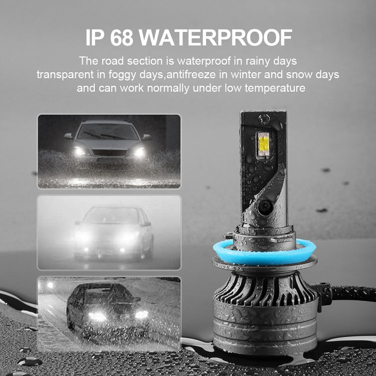 P1 H11 2 PCS DC9-36V / 30W / 6000K / 10000LM IP68 Waterproof Car LED Headlight(Cold White Light) - LED Headlamps by PMC Jewellery | Online Shopping South Africa | PMC Jewellery | Buy Now Pay Later Mobicred