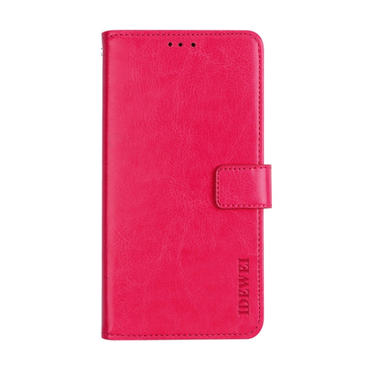 For TCL 10 SE idewei Crazy Horse Texture Horizontal Flip Leather Case with Holder & Card Slots & Wallet(Rose Red) - More Brand by idewei | Online Shopping South Africa | PMC Jewellery | Buy Now Pay Later Mobicred