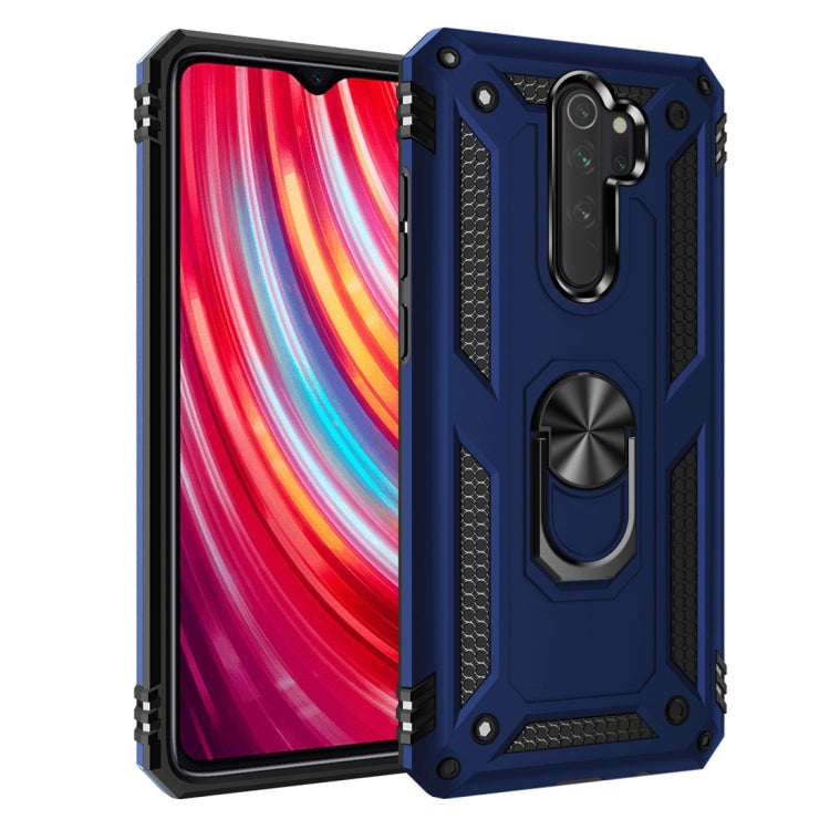 For Xiaomi Redmi Note 8 Pro Armor Shockproof TPU + PC Protective Case with 360 Degree Rotation Holder(Blue) - Xiaomi Cases by PMC Jewellery | Online Shopping South Africa | PMC Jewellery | Buy Now Pay Later Mobicred