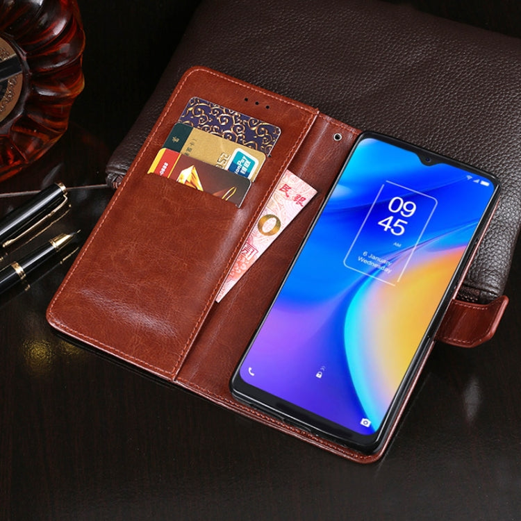 For TCL 20 SE idewei Crazy Horse Texture Horizontal Flip Leather Case with Holder & Card Slots & Wallet(Sky Blue) - More Brand by idewei | Online Shopping South Africa | PMC Jewellery | Buy Now Pay Later Mobicred