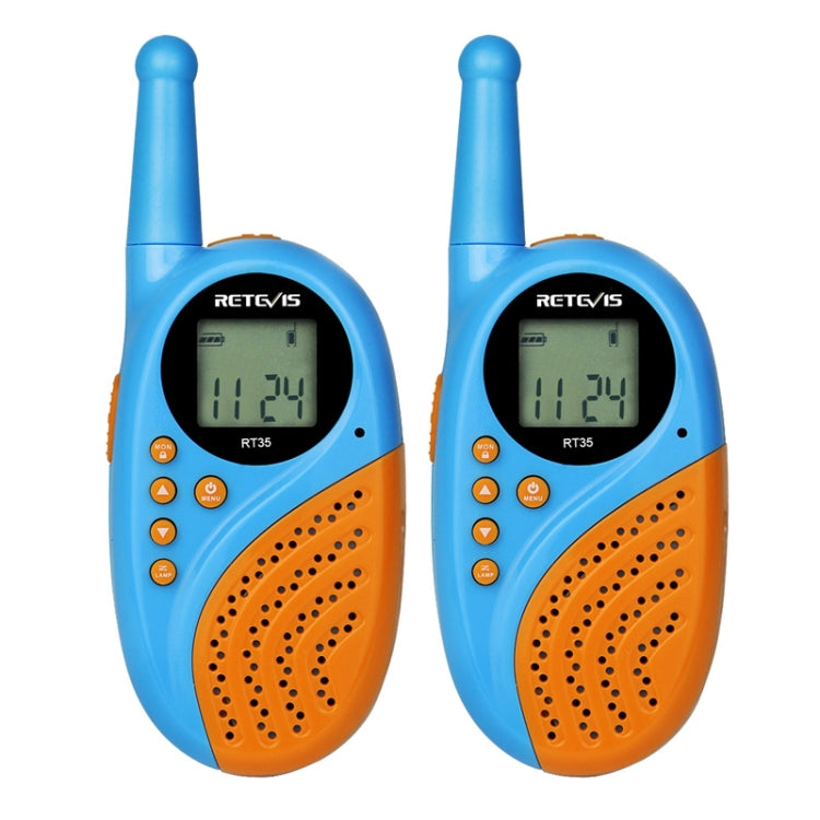 1 Pair RETEVIS RT35 0.5W US Frequency 462.550-467.7125MHz 22CH Handheld Children Walkie Talkie(Blue) - Children by RETEVIS | Online Shopping South Africa | PMC Jewellery | Buy Now Pay Later Mobicred