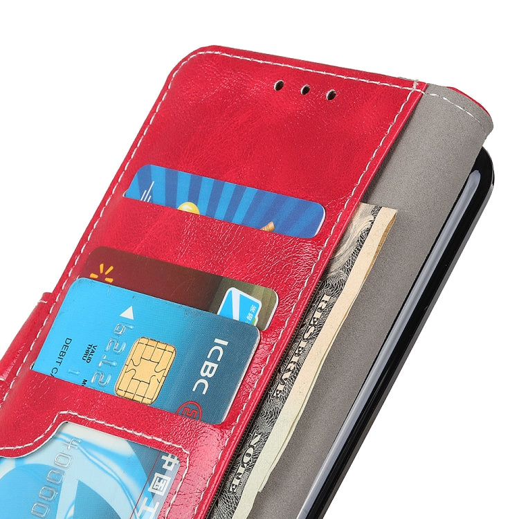 For OPPO F19 Pro+ 5G / Reno5 Z / Reno6 Z Retro Crazy Horse Texture Horizontal Flip Leather Case with Holder & Card Slots & Photo Frame & Wallet(Red) - OPPO Cases by PMC Jewellery | Online Shopping South Africa | PMC Jewellery | Buy Now Pay Later Mobicred