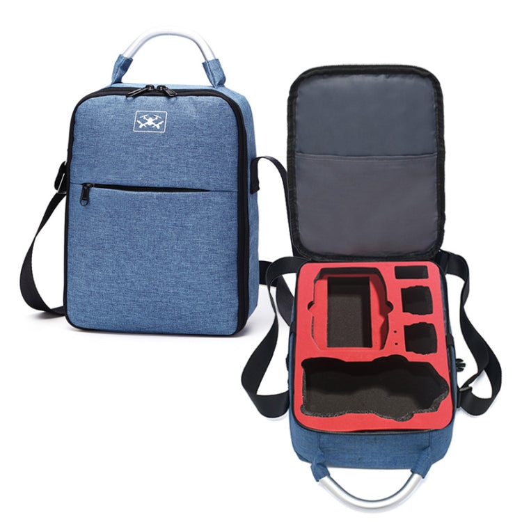 Shockproof Waterproof Single Shoulder Storage Travel Carrying Cover Case Box for DJI Air 2S(Blue+Red Liner) - Carry Cases & Bags by PMC Jewellery | Online Shopping South Africa | PMC Jewellery | Buy Now Pay Later Mobicred