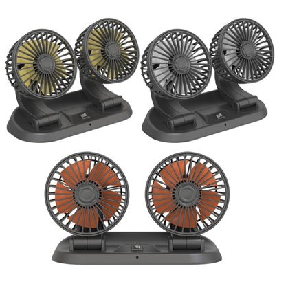 F410 24V Car Dual-head Folding Electric Cooling Fan with Temporary Temporary Parking Card - Heating & Fans by PMC Jewellery | Online Shopping South Africa | PMC Jewellery | Buy Now Pay Later Mobicred