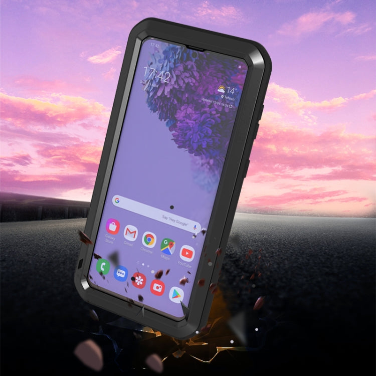 For Samsung Galaxy S21+ 5G LOVE MEI Metal Shockproof Waterproof Dustproof Protective Case with Glass(Black) - Galaxy S21+ 5G Cases by LOVE MEI | Online Shopping South Africa | PMC Jewellery