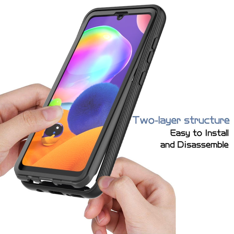 For Samsung Galaxy A31 Starry Sky Full Body Hybrid Shockproof Phone Case(Black) - Galaxy Phone Cases by PMC TechLife | Online Shopping South Africa | PMC TechLife